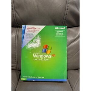 Microsoft Windows XP Home Edition Upgrade Service Pack 2 Vintage PC Software Box